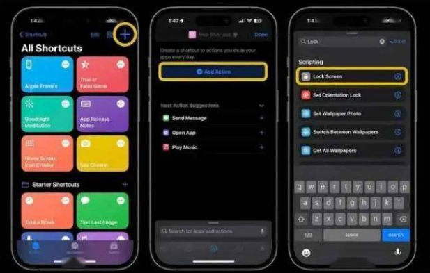 石棉苹果14锁屏维修店分享iPhone14升级iOS16.4后如何创建锁屏快捷方式 