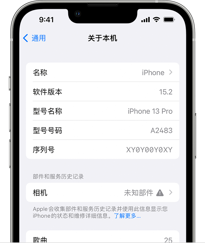 石棉苹果维修分享iPhone 出现提示相机“未知部件”是什么原因？ 